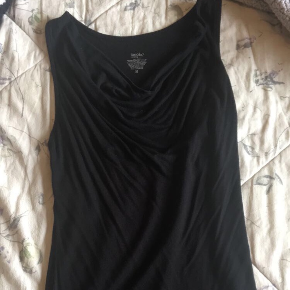 Simple dressy black dress top